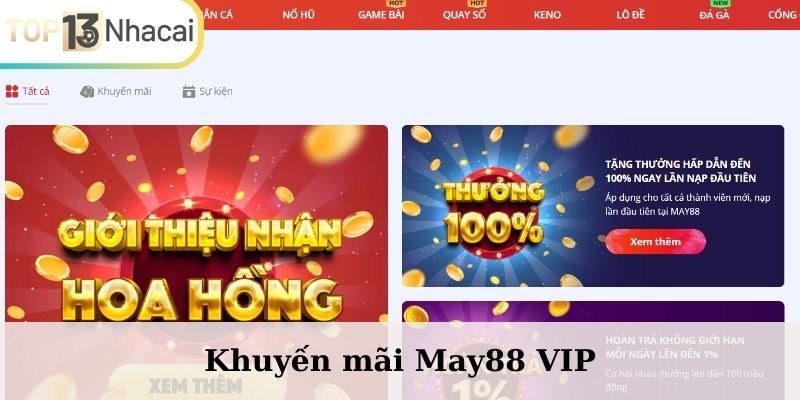 Khuyến mãi May88 VIP