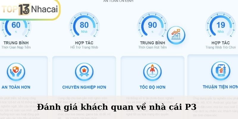Đánh giá khách quan về nhà cái P3