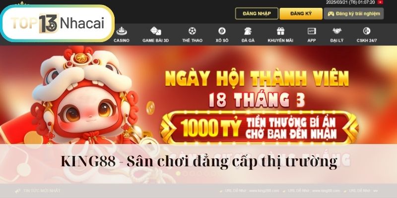 KING88 - Sân chơi đẳng cấp thị trường