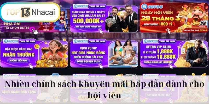 Nhiều chính sách khuyến mãi hấp dẫn dành cho hội viên
