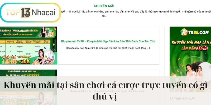 Khuyến mãi tại sân chơi cá cược trực tuyến có gì thú vị 