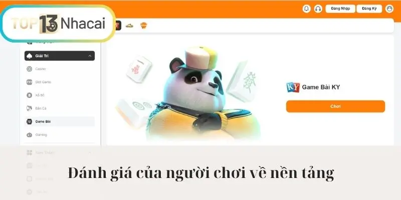 Đánh giá của người chơi về nền tảng