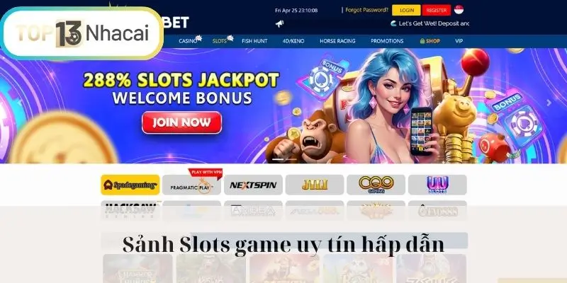 Sảnh Slots game uy tín hấp dẫn