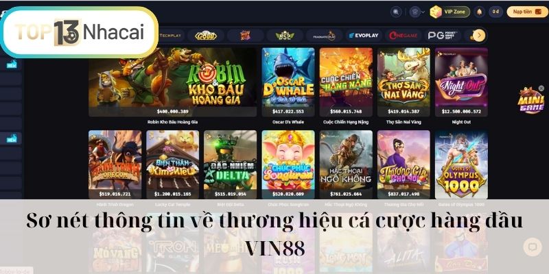 Sơ nét thông tin về thương hiệu cá cược hàng đầu VIN88