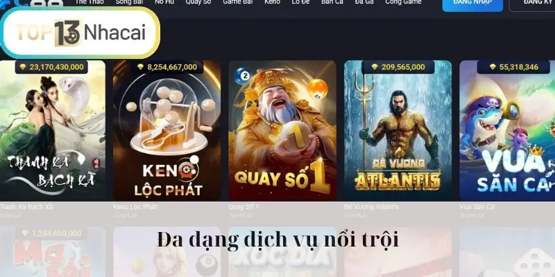 Đa dạng dịch vụ nổi trội